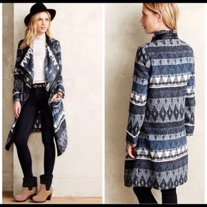 SAM EDELMAN TRIBAL PRINT BLANKET COAT SZ S